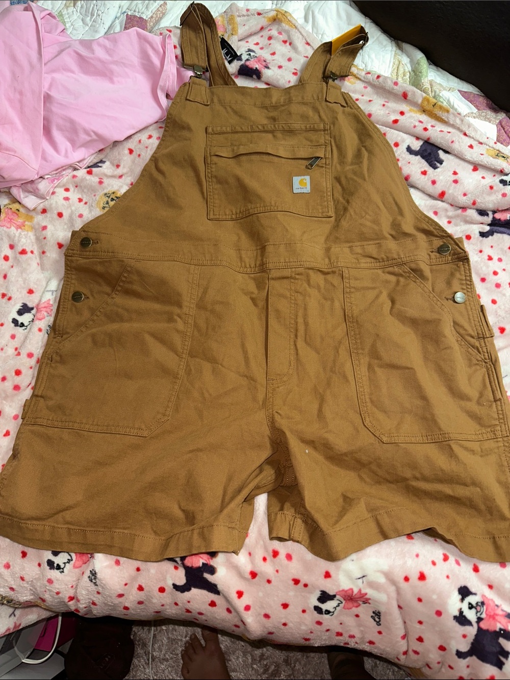 Carhartt Tan Short Duck Overalls